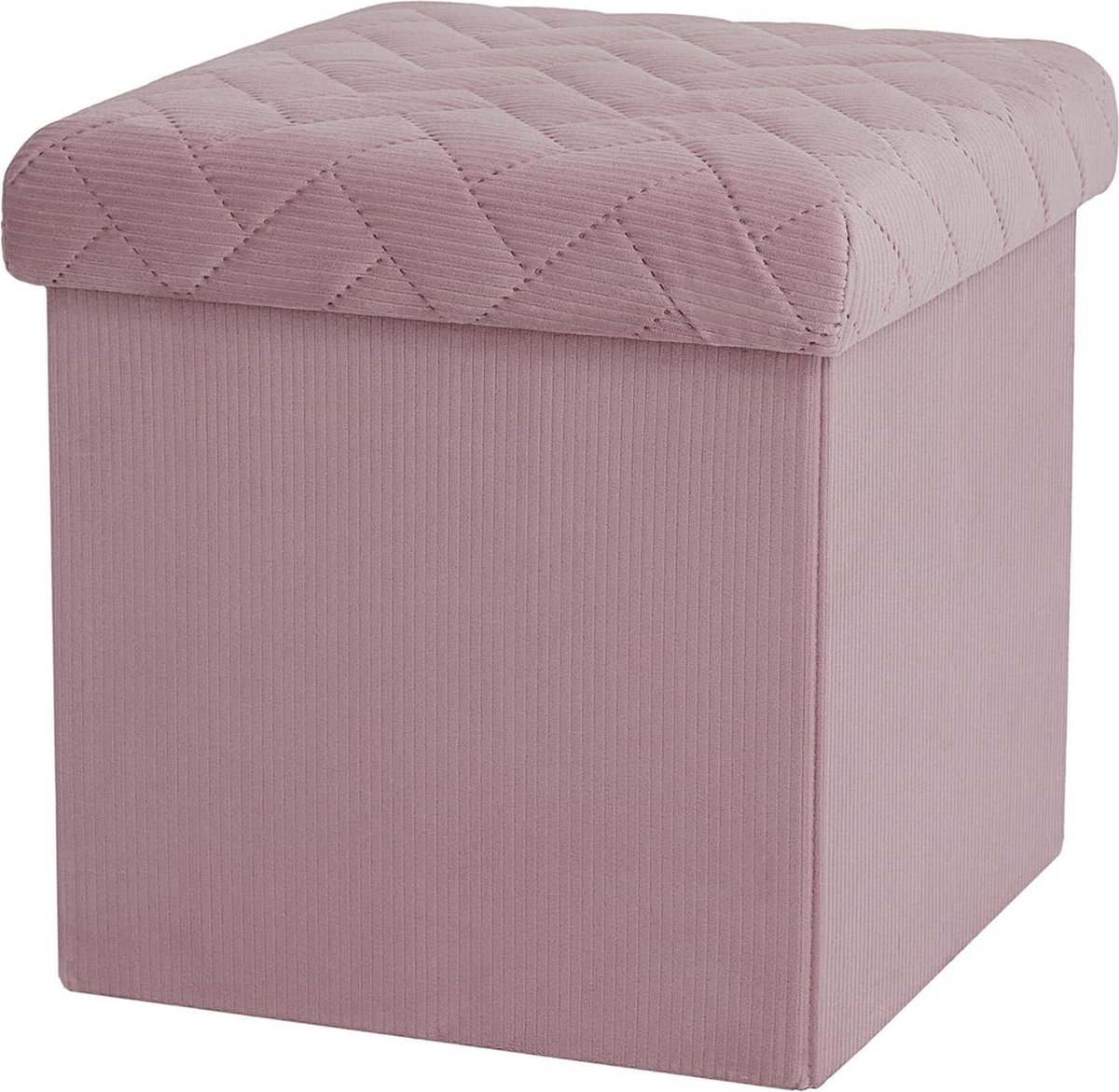 Kleine speelgoedkast Opbergkruk Voetsteun Bureau Opvouwbare kruk Cube 32x32x32cm Roze voor kinderen