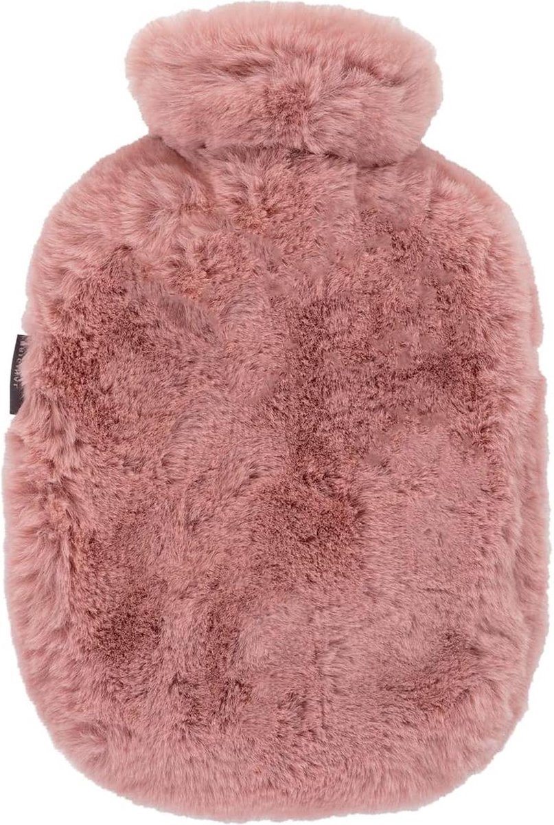 Goedkoopste Warmwaterkruik Faux Fur 2.0L - oudroze met zachte vulling