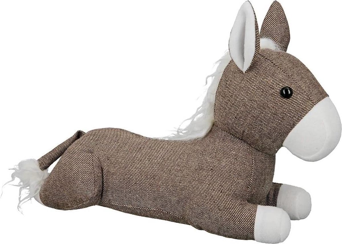 Doorstopper horse "Eddi" van stof ongeveer 35 cm - Gilde 50685