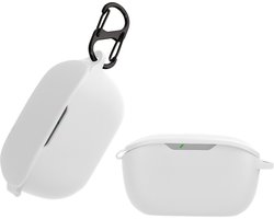 kwmobile Hoes geschikt voor JBL WAVE BUDS - Siliconen cover voor oordopjes in wit