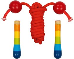 Goki Houten Springtouw Regenboog, 200cm