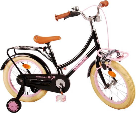 Volare Excellent Kinderfiets - Meisjes - 16 inch - Zwart - 95% afgemonteerd van Volare — afbeelding 4