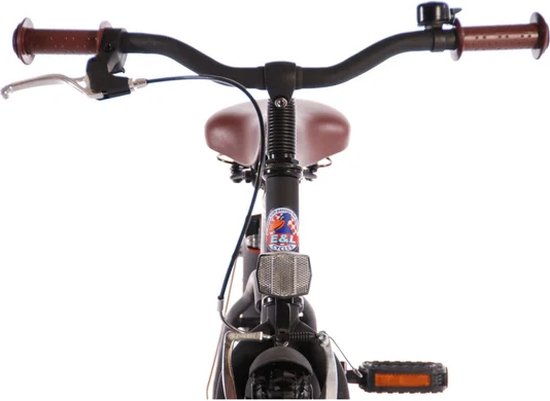 Volare Black Cruiser Kinderfiets - Jongens - 18 inch - Zwart - 95% afgemonteerd van Volare — afbeelding 5