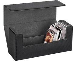 Pokemon kaartdeck box voor opbergen van 800+ mtg pu leer premium magnetische deck box verzamelbox yugioh zwart