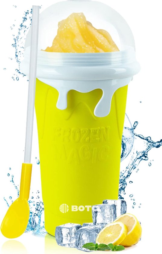 Foto: Botc slushy maker slush puppy maker slushy cup bpa free ijscrusher geel