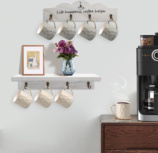 Koffierek voor koffie, kopjeshouder, 2 verdiepingen bekerhouder voor