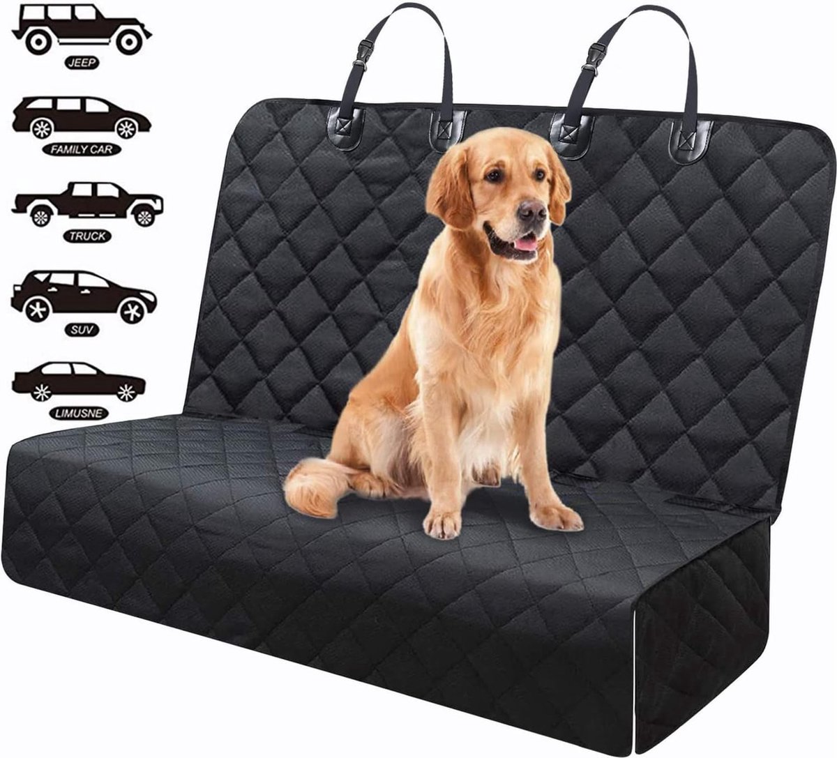 Bol.com Waterdichte Hondenautodeken voor Kofferbakbescherming - Duurzame Hondendeken - Auto Accessoire voor Honden - Zwart aanbieding