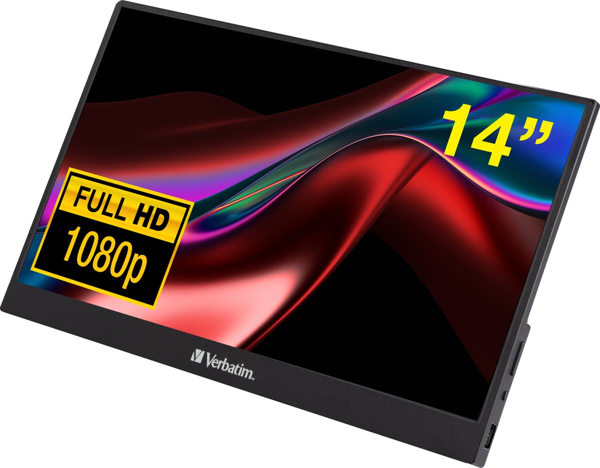 Verbatim PM-14 Portable Monitor 14" IPS FHD USB-C HDMI