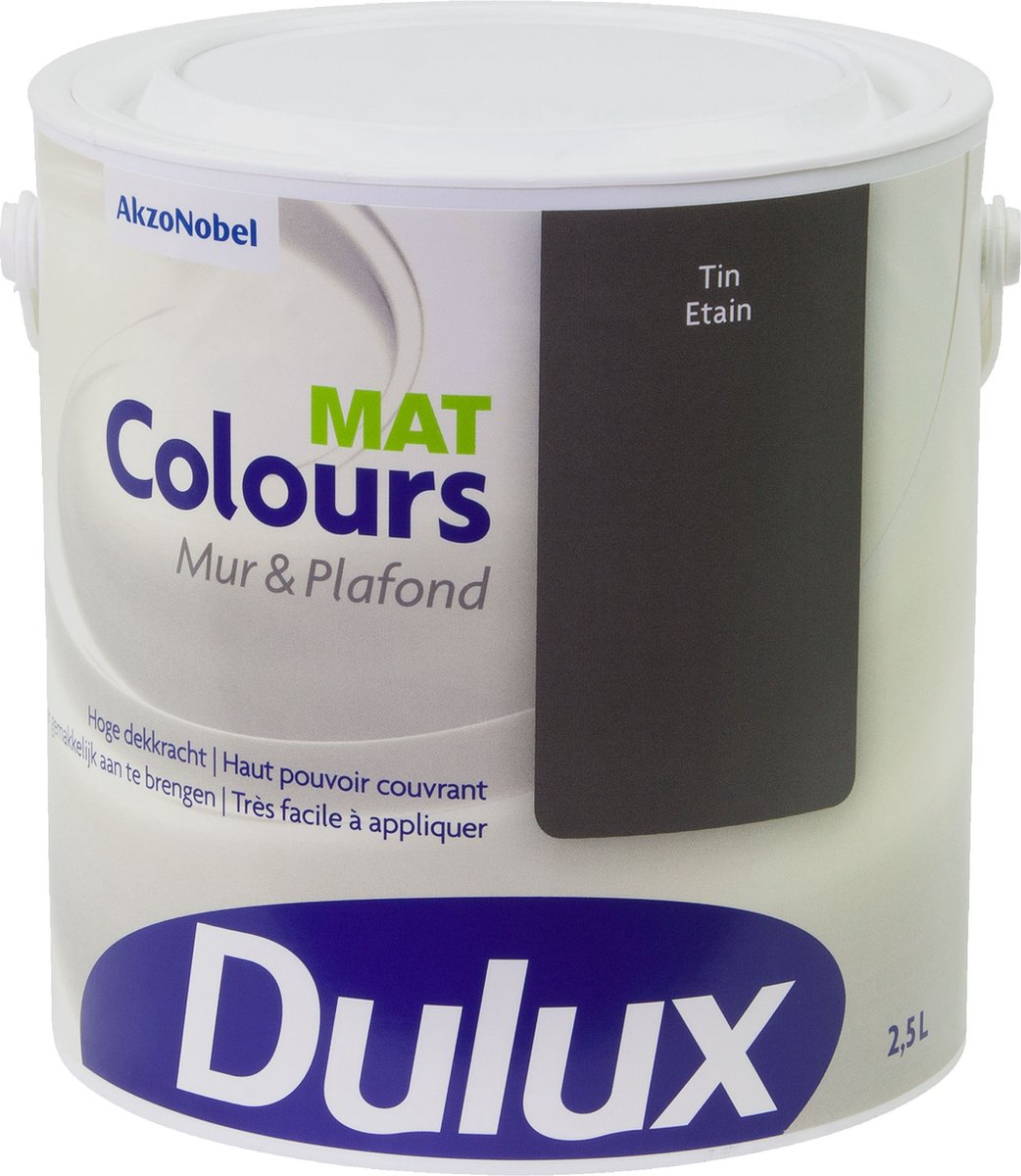 Dulux Colours Mur & Plafond Mat - Tin - 2,5 L