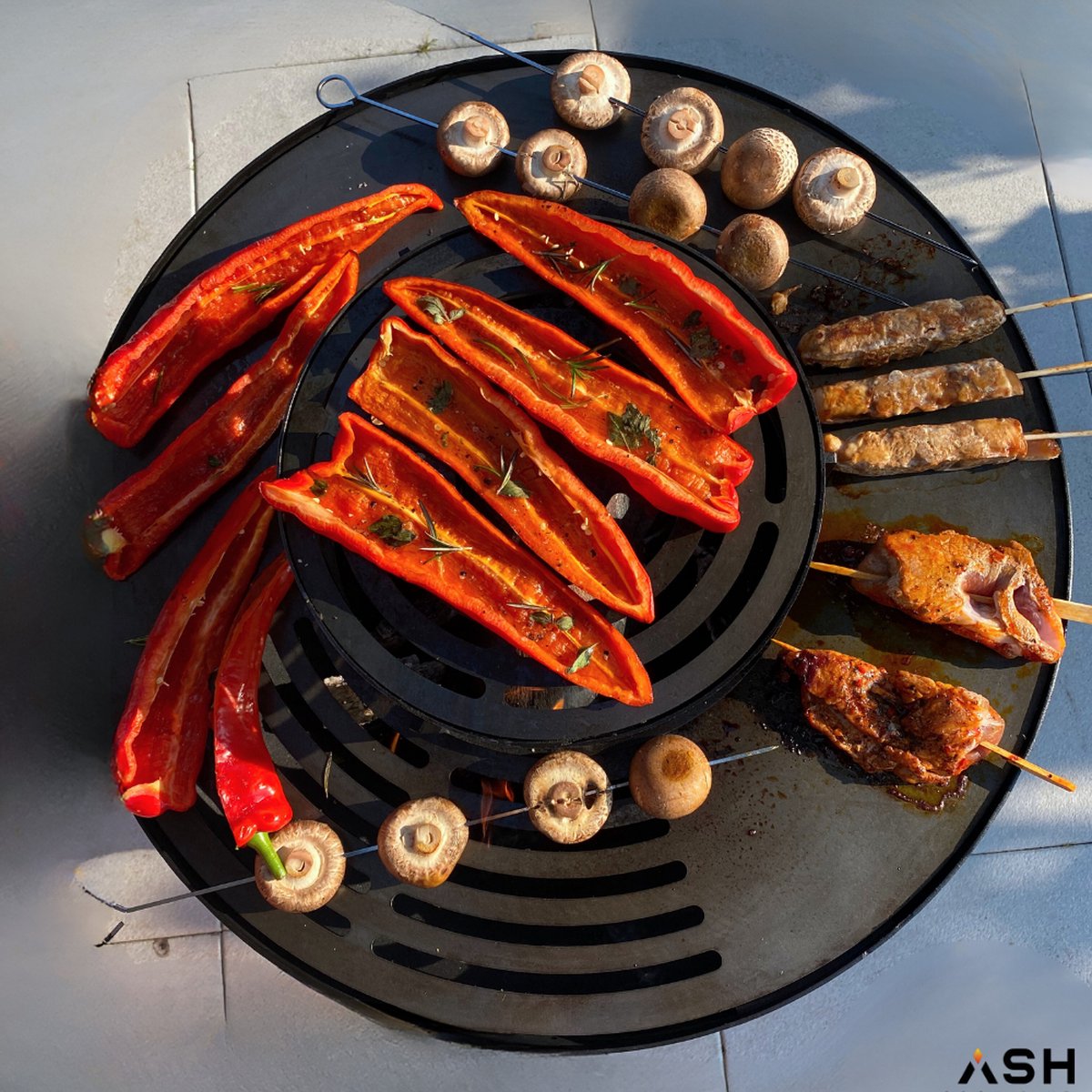 ASH - Phoenix - XXL - Cortenstaal - Plancha barbecue met - afbeelding 2