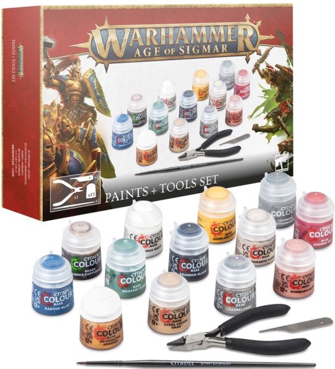 Games Workshop Warhammer Age Of Sigmar – Paint Tools Set – 80-17 vernieuwde uitgave