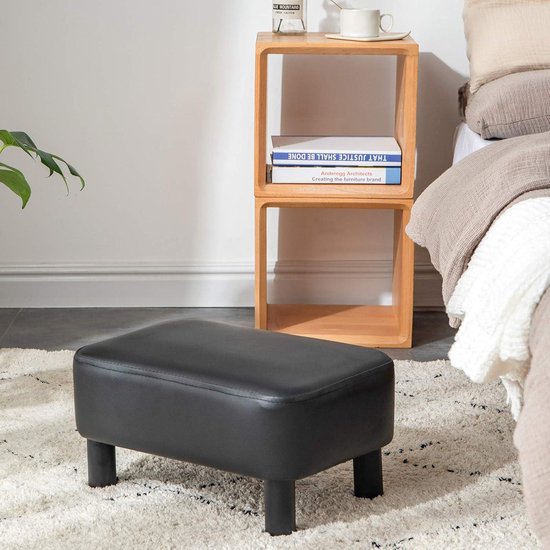 Vintage Leolux voetenbank poef ottoman in leer | Vintage Venue furniture
