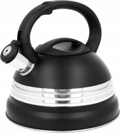 Bol.com Edënbërg Brunbeste Classic Line - Luxe Fluitketel 2.7 liter- Zwart - RVS aanbieding