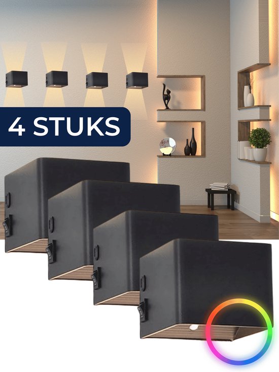 Deluxness® - Wandlamp Oplaadbaar - Wandlamp voor Binnen - met