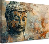 Portrait de Bouddha - Tableau image - Peinture sur toile Texture - Décoration murale chambre d'enfant - Toile - Décoration salon toile 90x60 cm