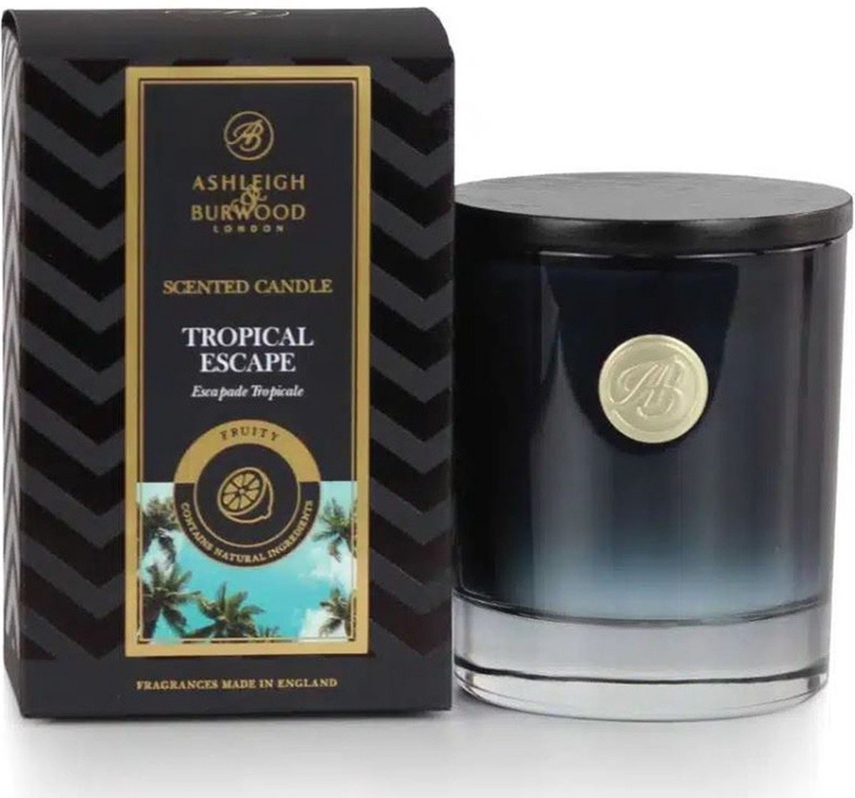Ashleigh & Burwood Signature Kaars 140g Tropical Escape zwart