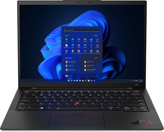 Lenovo ThinkPad X1 Carbon Gen 11 Intel® Core™ i5 i5-1335U Laptop 35,6 cm (14") WUXGA 16 GB LPDDR5-SDRAM 512 GB SSD Wi-Fi 6E (802.11ax) Windows 11 Pro Engels Zwart - Lenovo - Hoofdafbeelding