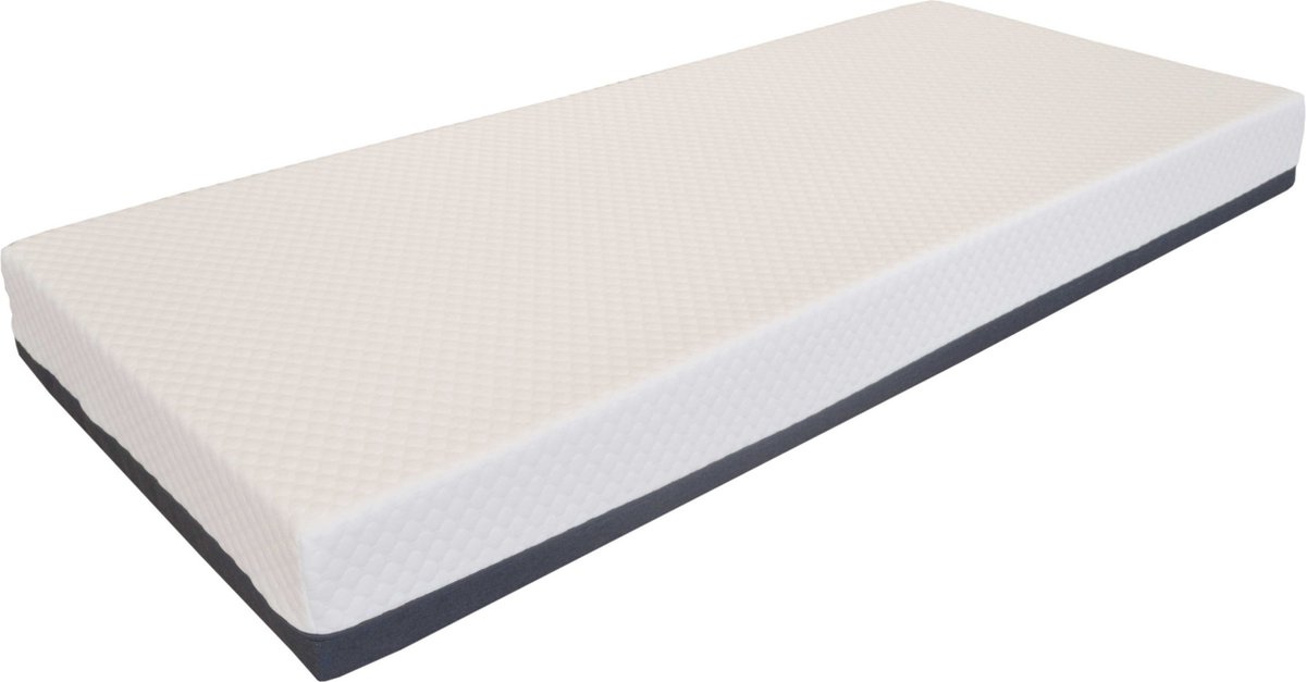 Eenpersoonsmatras Premium 90x200x15cm - Memory Foam - Emob - Matrassen - Wit - Viscose; Polyester; PU Schuim; Koudschuim