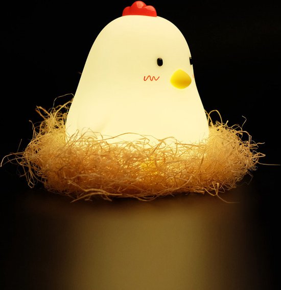 MUID Wakeup Chicken Lamp - Nachtlampje kinderen - Wekker - Siliconen - Dimlicht - Oplaadbaar van MUID — afbeelding 4