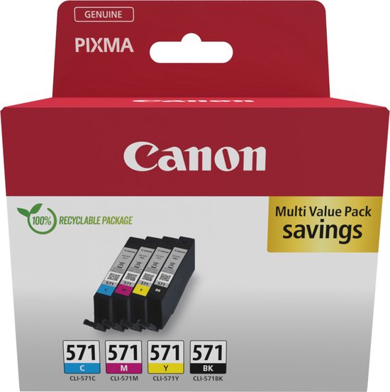Canon CLI-571 Cartridges Combo Pack