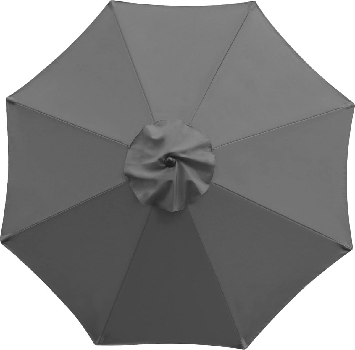 Vervangende hoes voor parasol Parasol Vervangende luifel Vervangende parasol stoffen hoes met 8 ribben Vervangende parasoldoek voor buitentafel ( grijs , Maat : 3m/8 ribben)