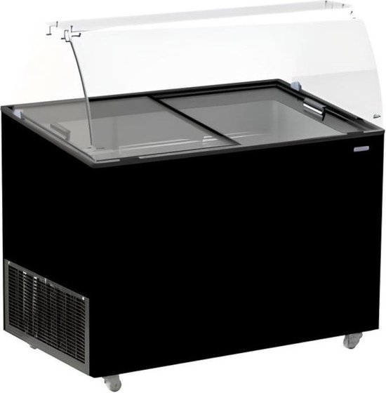 CombiSteel Schepijsvitrine - JAVA - 355L - 8x 5L - Statisch - Wielen - 1184x727x1229mm