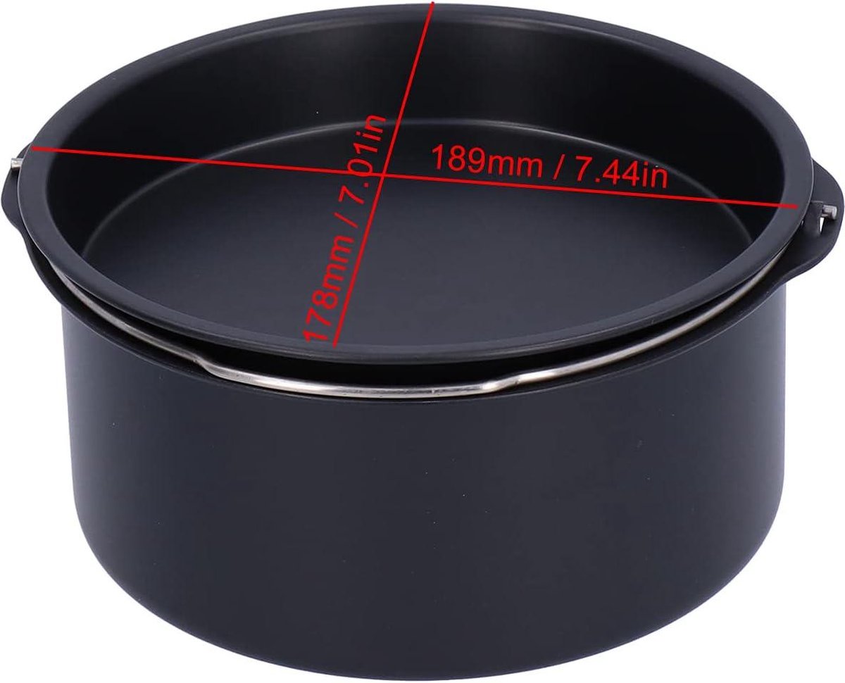 Airfryer-accessoires, heteluchtfriteuse, bakplaat, bakvorm, 20 cm