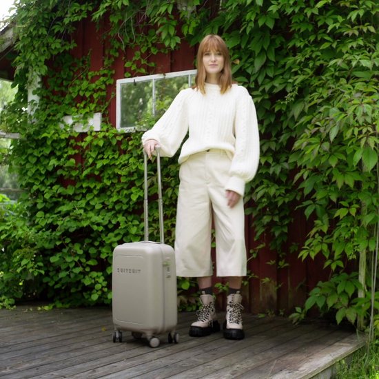 SUITSUIT Handbagage koffer 55x35x20 - Handbagage trolley - Lichtgewicht koffer - Reiskoffer - Veilig TSA cijferslot - Natura koffer Bleached Sand - Beige