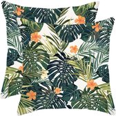 liveonce® 2x Housses de coussin de jardin Sydney 45x45cm - housses de coussin d'extérieur - housses de coussin décoratives résistantes à l'eau et aux UV - haute qualité - 91gr.
