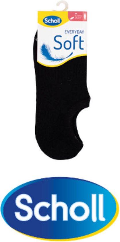 6 paires de Chaussettes Scholl Everyday Soft Footies - Taille 35-38 - Zwart
