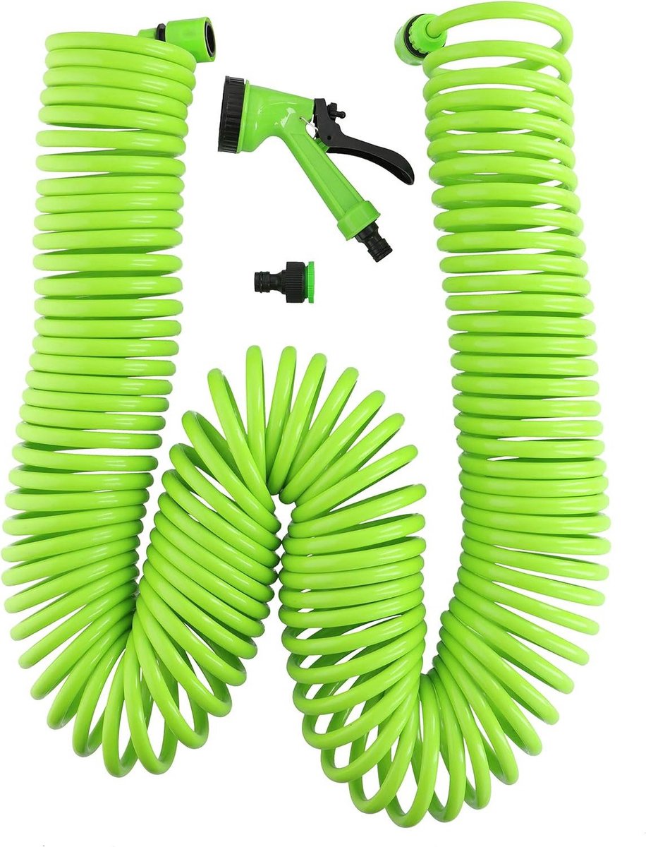 Set 30 doucheslang spiraal 5 functies aansluiting kraan 1/2 inch - Kinzo