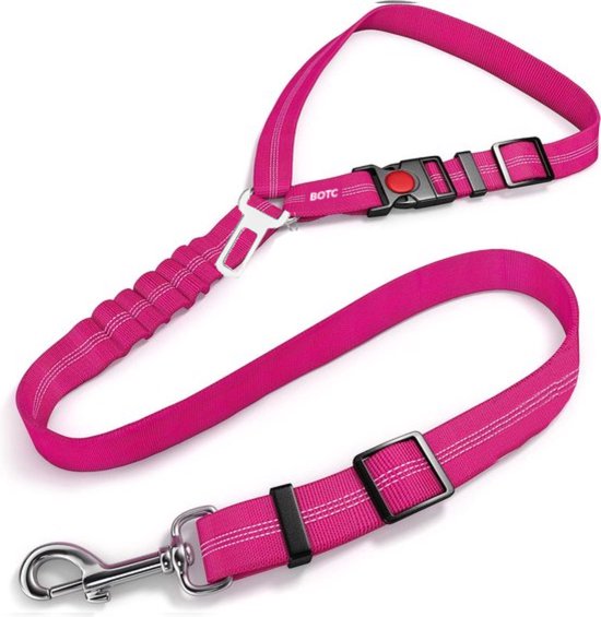 BOTC Ceinture de sécurité pour voiture - Ceinture de sécurité Chiens - Ceinture pour Chiens - Ceinture pour chien de voiture - Ceinture de sécurité - Chien - Voiture pour chien - Ceinture de voiture pour chien - Rouge