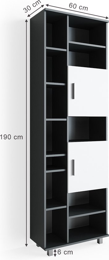 3-Delige badkamermeubelset wit/antraciet Ilias 1 | OK-living