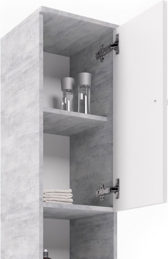 Badkamerkast Rimini 38 x 33 x 170 cm - mat zwart