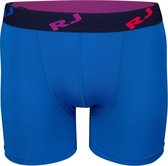 RJ Bodywear Pure Color boxershort (1-pack) - heren boxer normale lengte - microfiber - blauw - Maat: M