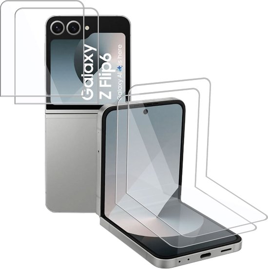 2x Convient pour Samsung Galaxy Z Flip 6 - Protecteur d'écran - Film de protection en verre