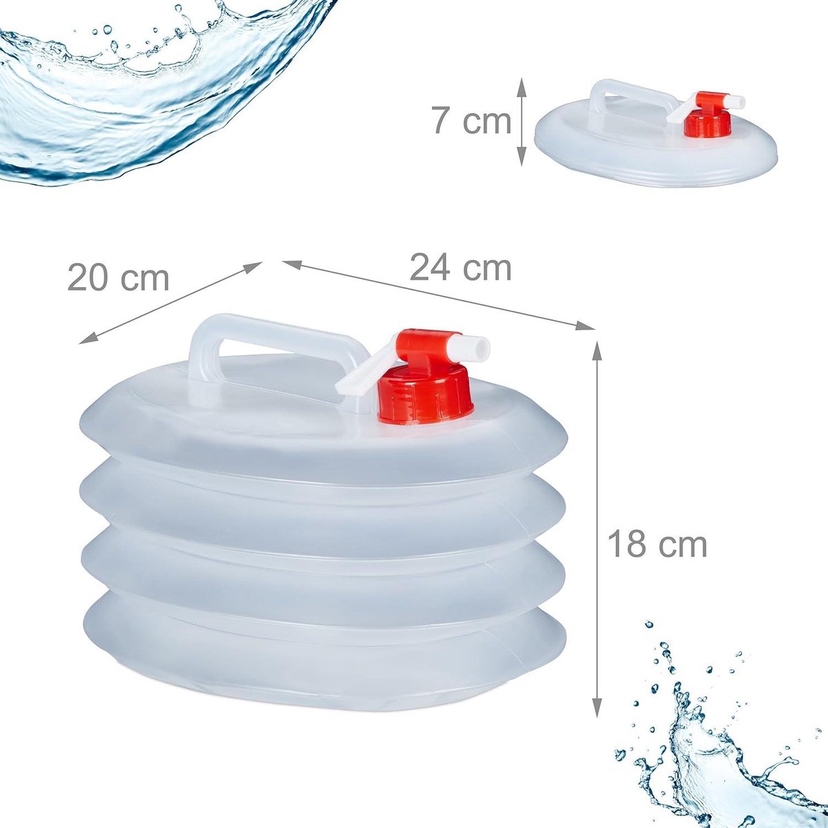 Jerrican Essence 10l Bidon Eau Pliable 10L/20L - Jerrican Camping Avec Robinet - Réservoir Eau Portable Pour Randonnée Et Urgence Bidon D'eau Pour Fourgon