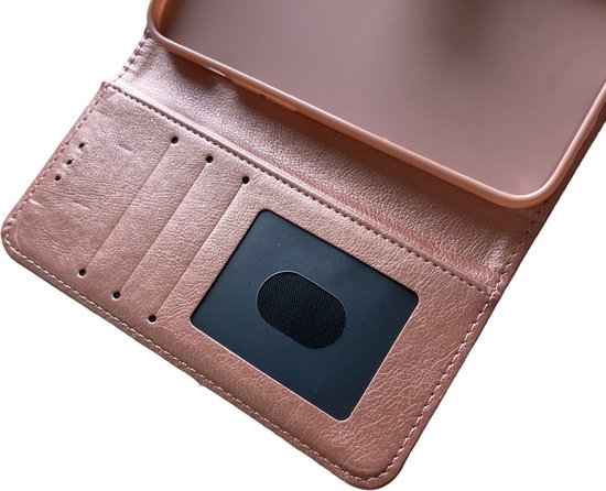 HEM Étui de téléphone adapté pour Samsung S24 Ultra - Étui Portefeuille en Gold Or Rose - Étui Portefeuille en Cuir TPU - Book Case - Flip Cover - Boek - Étui de Protection 360º