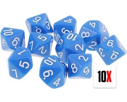 10-kantige dobbelstenen (cijfers 1-10), 10 st