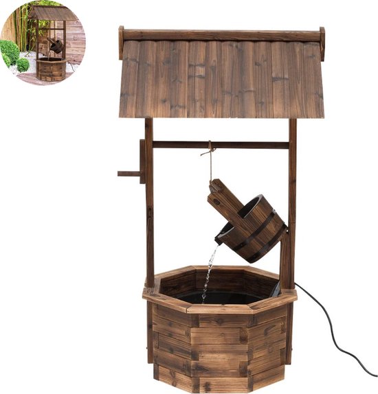 Teamson Home Buiten Tuin Waterfontein - Geglazuurde Pot Met Pomp En LED Verlichting