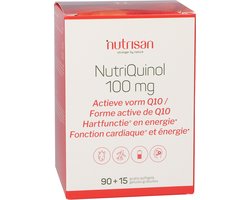 Nutrisan Nutriquinol 100mg Softgels - Krachtige Ubiquinol Q10 voor Energie en Vitaliteit