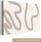Canvas schilderij abstract 90x60 cm - Slaapkamer decoratie volwassenen - Abstracte moderne kunst schilderijen - Muurdecoratie canvasdoek - Muurdoek keuken decoratie - Foto op canvas - Keukenschilderij woondecoratie modern