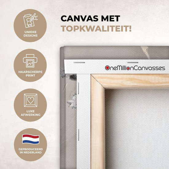 Tableau sur toile Fleur d'amandier - Peinture - Painting - Art - Van Gogh - Beige - Abstrait - 150x100 cm - Décoration murale