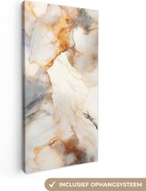 Peinture sur toile 40x80 cm - Marbre gris or - Accessoires de décoration de chambre - Peintures salon - Décoration murale chambre - Décoration murale cuisine - Toile murale intérieur - Décoration maison - Peintures sur toile industrielle