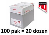 Doos met wit Quantore Economy papier. 100 pak = 20 dozen.