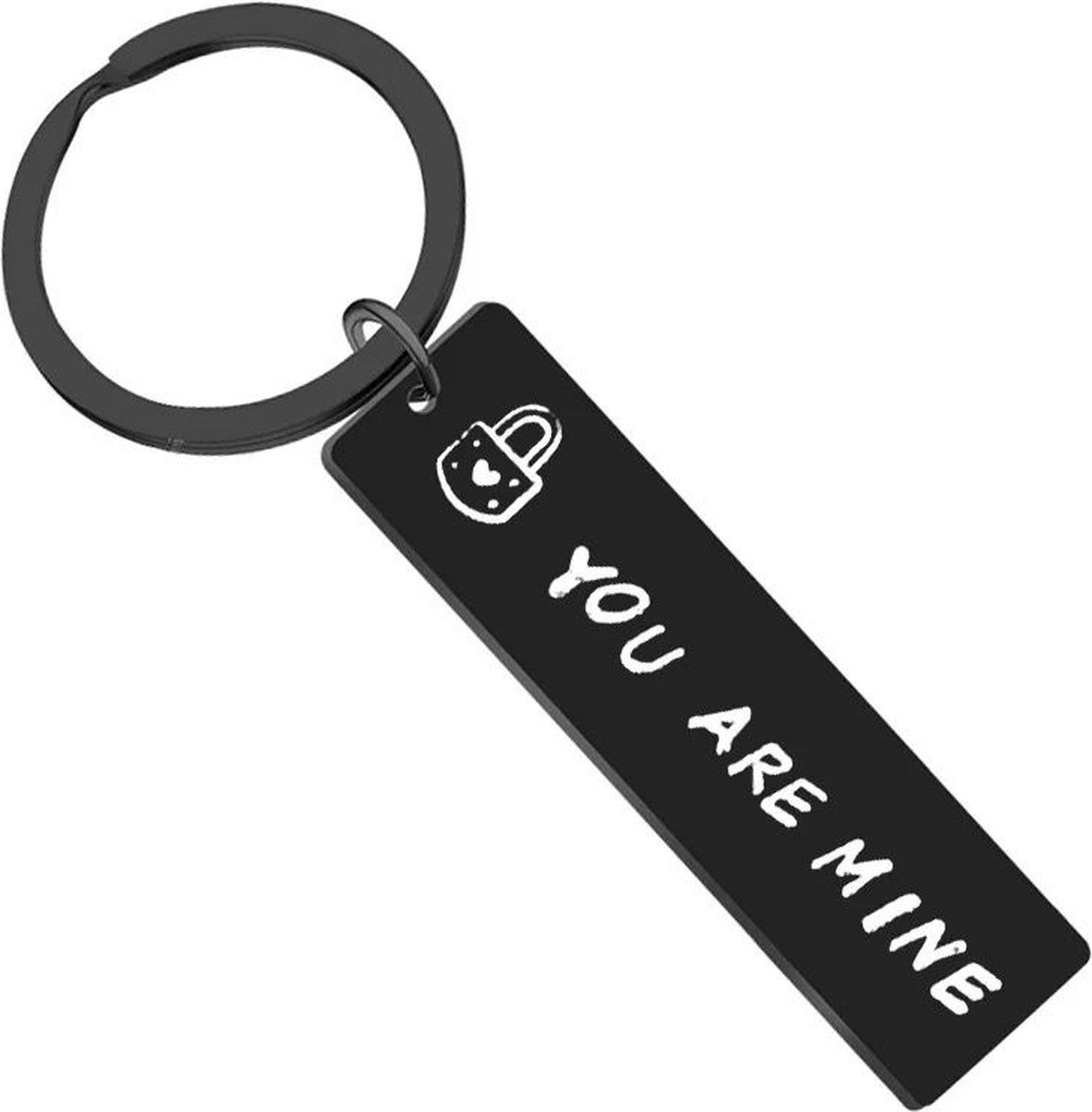 Nina’s Giftshop® Sleutelhanger Liefde – You Are Mine – Metalen Sleutelhanger – Cadeau voor Vrouw & Man – Cadeau voor Vriendin & Vriend – Liefdescadeau – Valentijn Cadeau – Verjaardagscadeau – Kerstcadeau