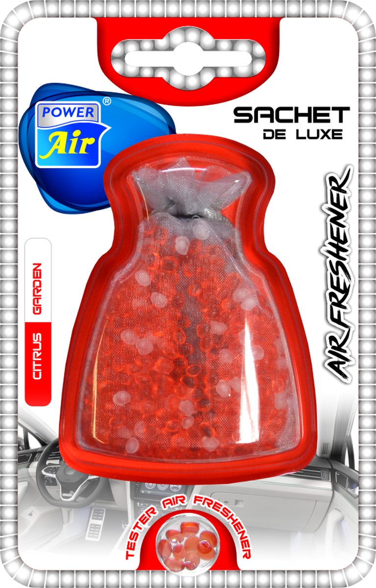 Goedkoopste Power Air Sachet De Luxe - Auto Parfum Refresher - Autoparfum Geur Luchtverfrisser - Geurverfrisser - Autogeur Citrus Garden