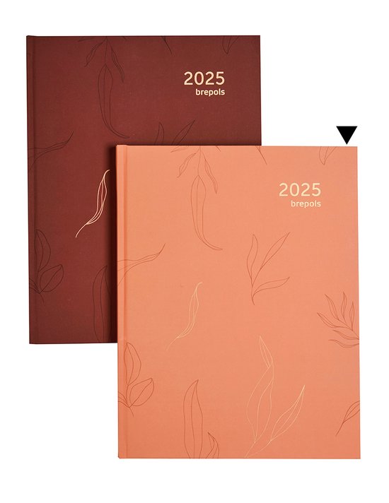 Foto: Brepols agenda 2025 timing tropical flowers weekoverzicht 1w 2p oranje 17 1 x 22 cm