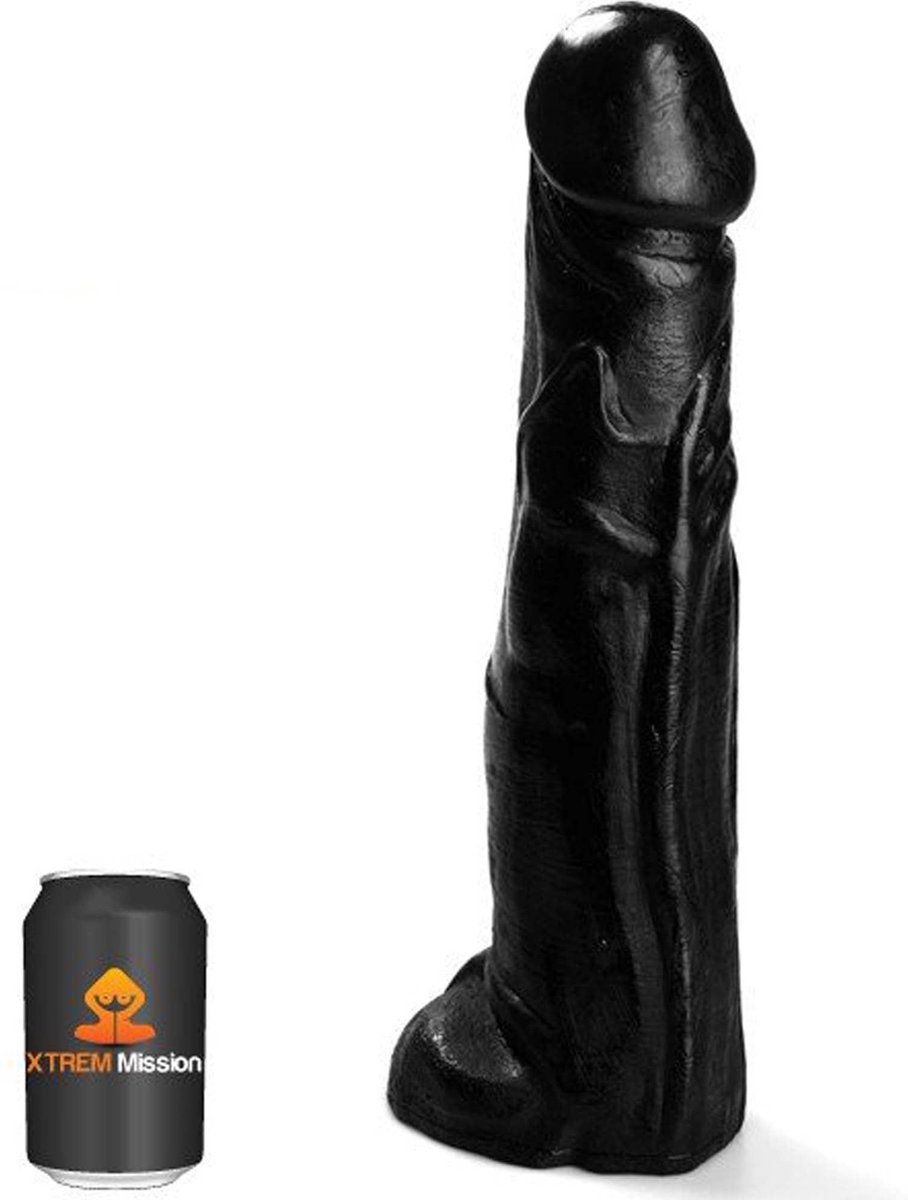 Gangbangster - Mission Terror - Dildo - 38 x 8,5 cm - PVC - Zwart