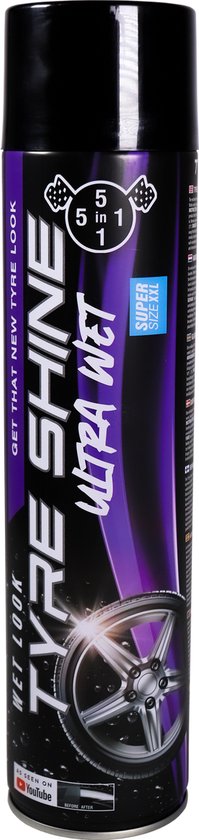 5in1 ultra mouillé pneu brillant 650 ml pneu brillant pneu moyen noir